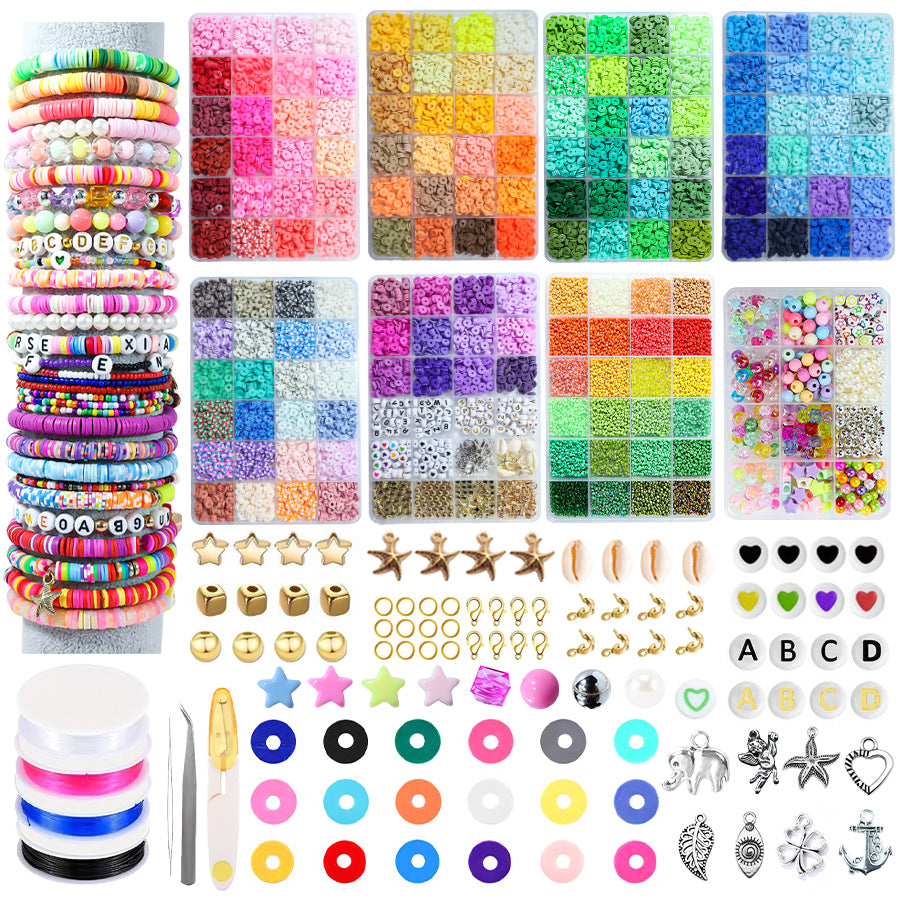 Heishi Clay Beads 6mm Polymer Colorful Matte Doughnut 1 Strand