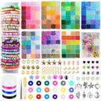 Heishi Clay Beads 6mm Polymer Colorful Matte Doughnut 1 Strand