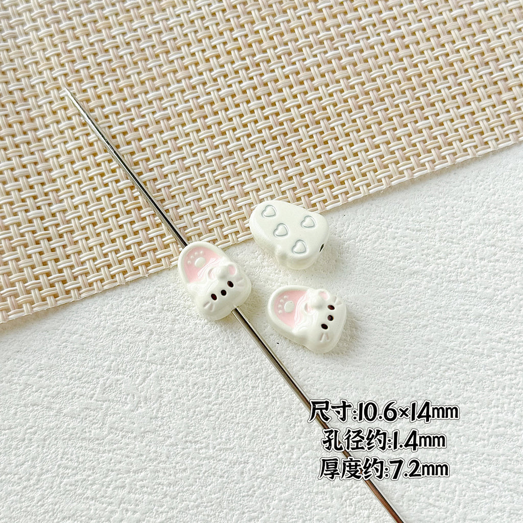 Kite Slippers Metal Beads 14mm Colorful Glossy Painted 10pcs 2
