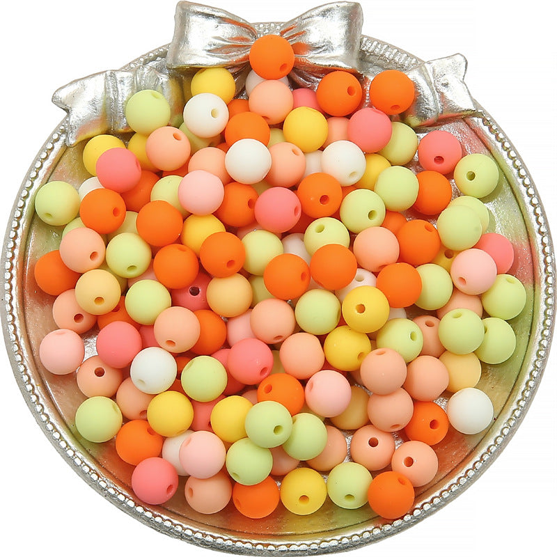 Opaque Acrylic Beads 8mm Pastel Matte Colors 60pcs 11