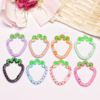 Alloy 37mm Strawberry Shaped Trigger Spring Keyrings 4pcs 3
