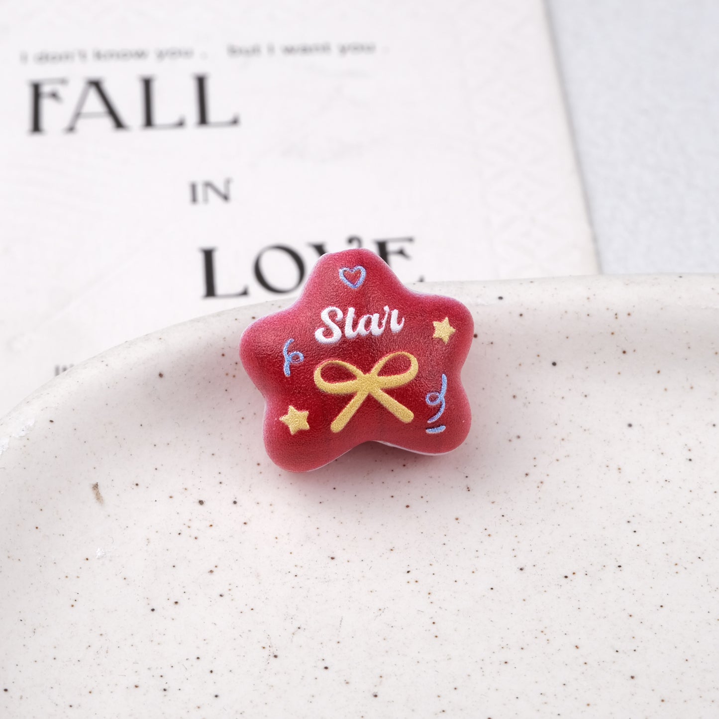 Lucky Red Star Acrylic Beads 20mm Colorful Mixed 20pcs 9