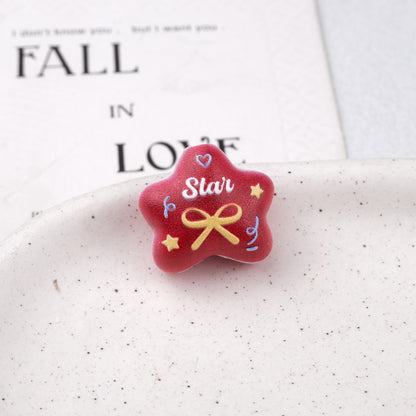 Lucky Red Star Acrylic Beads 20mm Colorful Mixed 20pcs 9