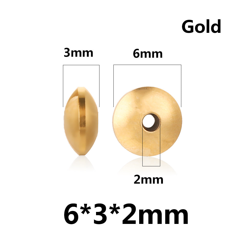 Stainless Steel UFO Spacer Beads 4-8mm Polished 100pcs 12