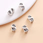 Money Bag and Dollar Sign Metal Beads 12mm Silver Tone Large Hole 30pcs 3