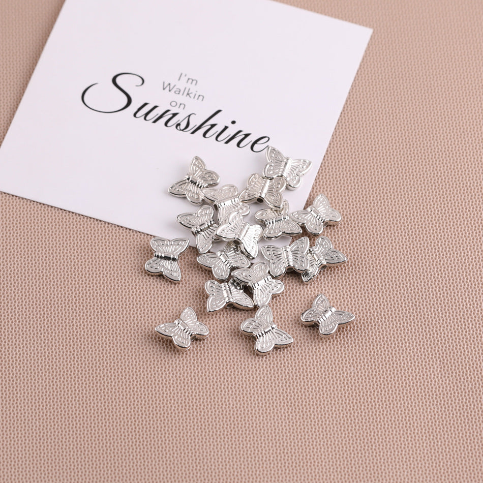 Silver Tone Irregular Shape CCB Plastic Beads 200pcs 20
