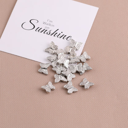Silver Tone Irregular Shape CCB Plastic Beads 200pcs 20