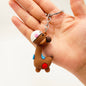 PVC Cartoon Giraffe Keychain Vibrant Colors Chunky Textures 4
