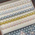 Imitation Pearl Glass Beads Round Lustrous Mixed Colors 4-16mm 100pcs 2