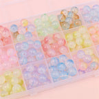 Czech Glass Beads Ball 10mm Pastel Opalescent Mixed Colors 60pcs 3