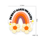 Silicone Focal Beads Flower Rainbow Do What Makes You Happy 20pcs 2