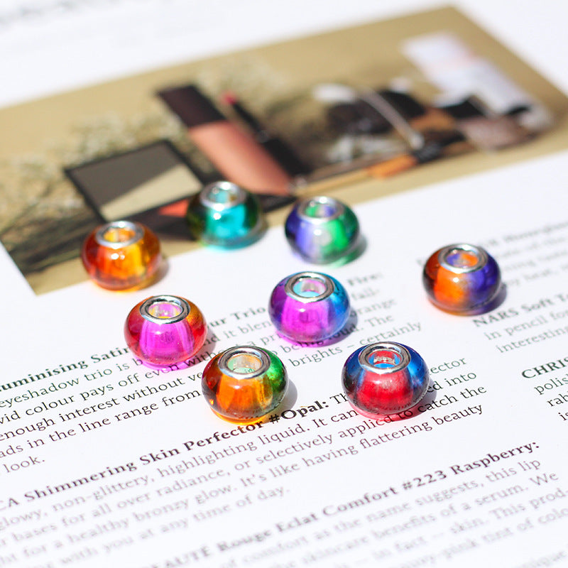 Acrylic Spacer Beads 9*14mm Two-Color Gradient 100pcs 3