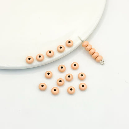 Alloy Spacer Beads 6mm Colorful Baking Painted 50pcs 12
