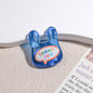 Transparent Handbag Acrylic Beads 25mm Cartoon Pattern Printed 10pcs 12