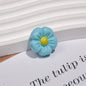 Colorful 3D Cherry Blossom Acrylic Beads 19mm Flower 20pcs 7