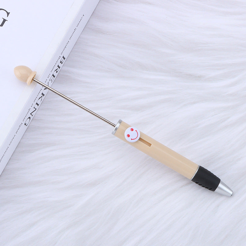 Beadable Pen Plastic Colorful Heart Top Black Ink 150mm 12