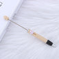 Beadable Pen Plastic Colorful Heart Top Black Ink 150mm 12