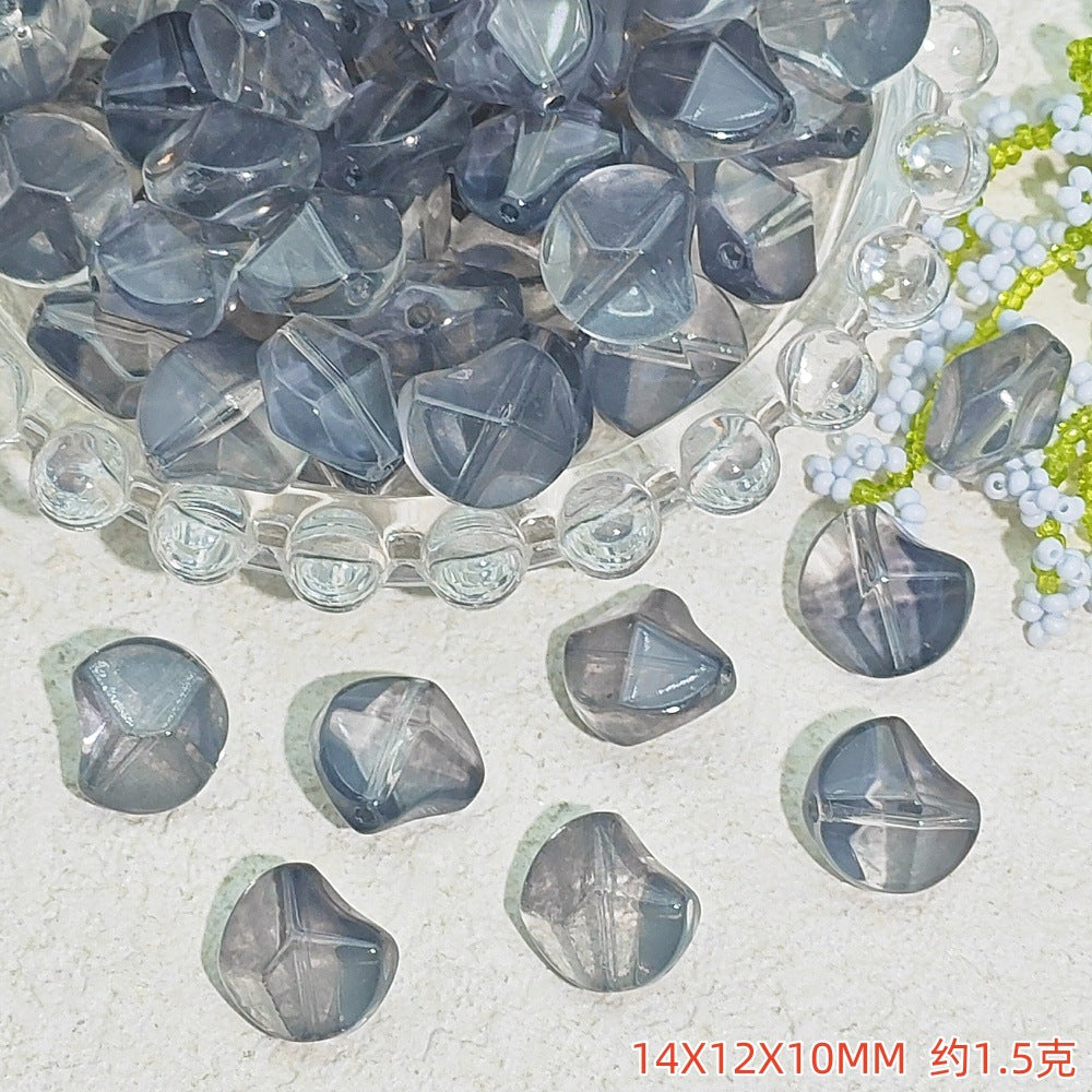 Irregular Moonstone Glass Beads 14mm Clear Pastel Mixed Colors 50pcs 14