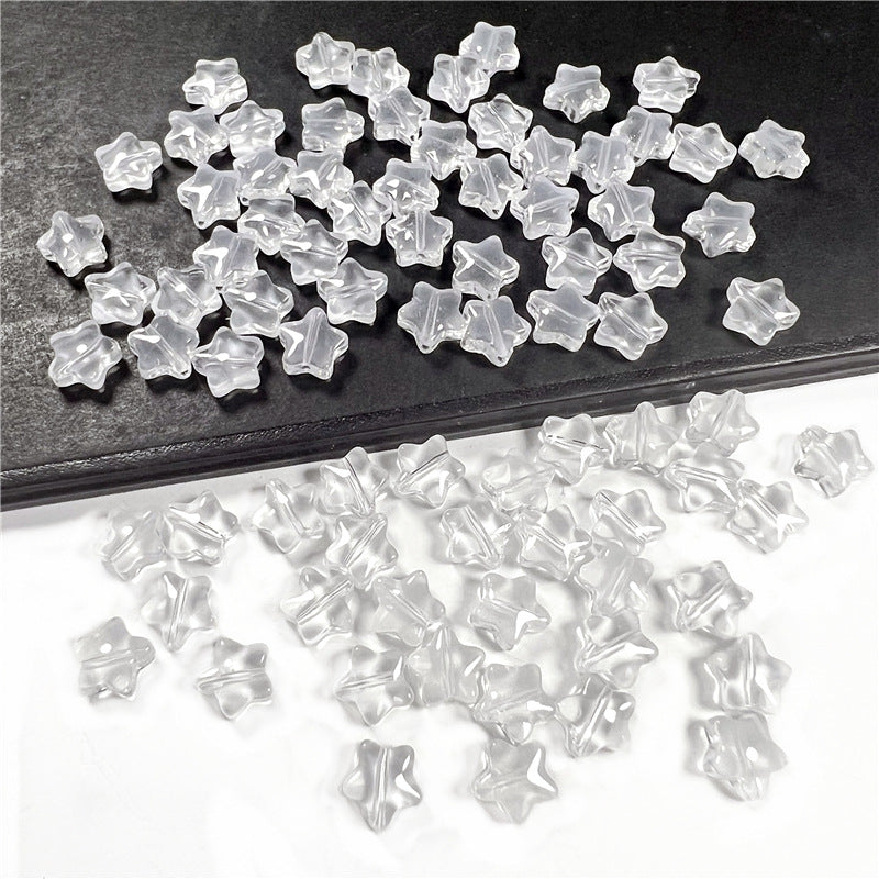 Czech Glass Beads Star 8mm Translucent Soft Color Gradient 50pcs 27