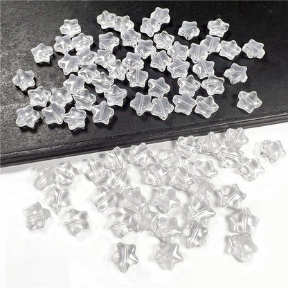Czech Glass Beads Star 8mm Translucent Soft Color Gradient 50pcs 27