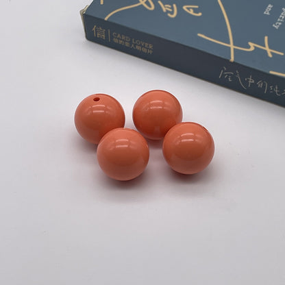 Opaque Bubblegum Beads 20mm Solid Color Glossy Mixed 113pcs 29