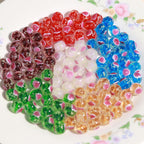 Lampwork Glass Beads Heart 10mm Glow In The Dark Painted 50pcs