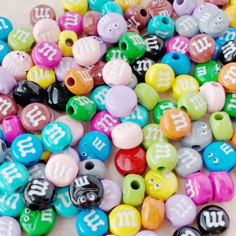 M&M'S Painted Metal Beads 9mm Colorful Glossy Alloy 20pcs 2