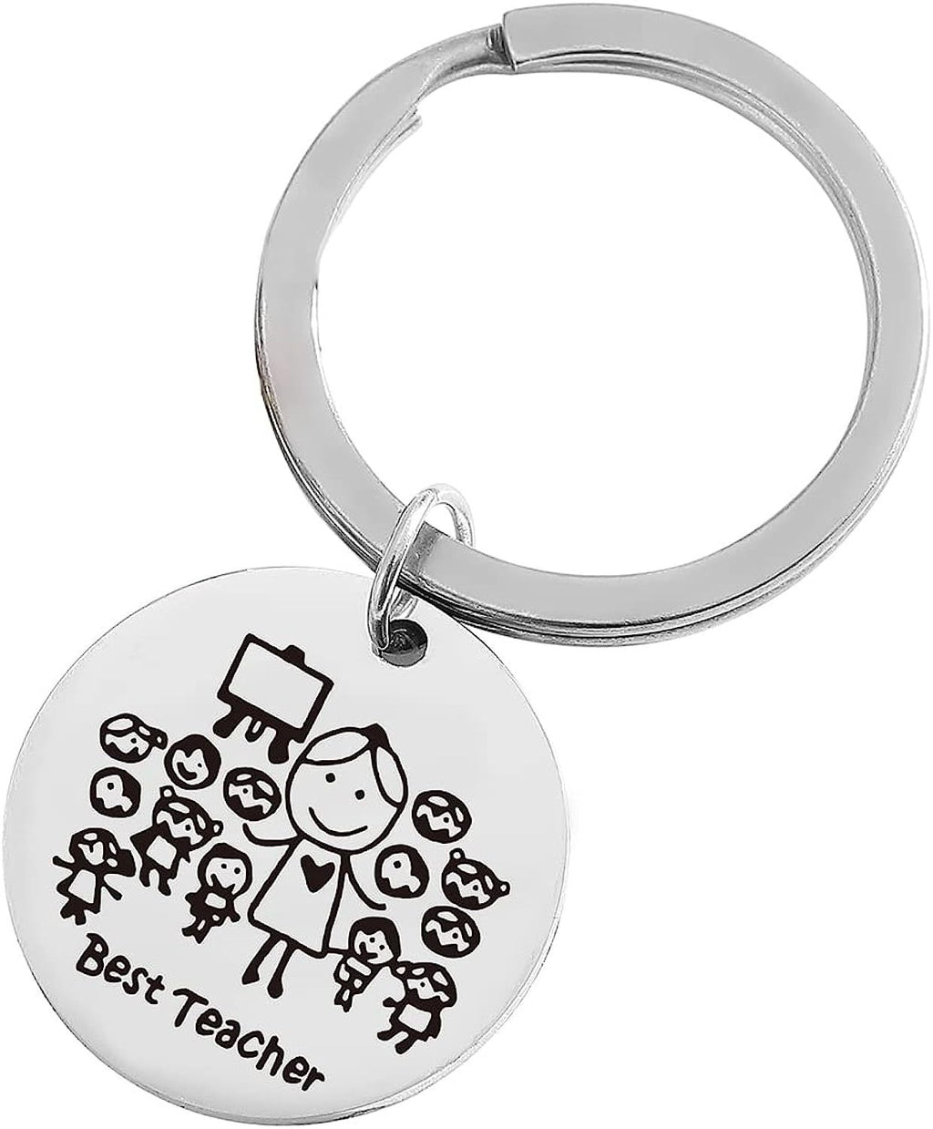 Stainless Steel Teacher Keychain Best Teacher Design 2.5cm