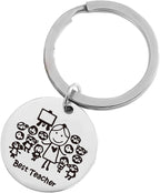 Stainless Steel Teacher Keychain Best Teacher Design 2.5cm