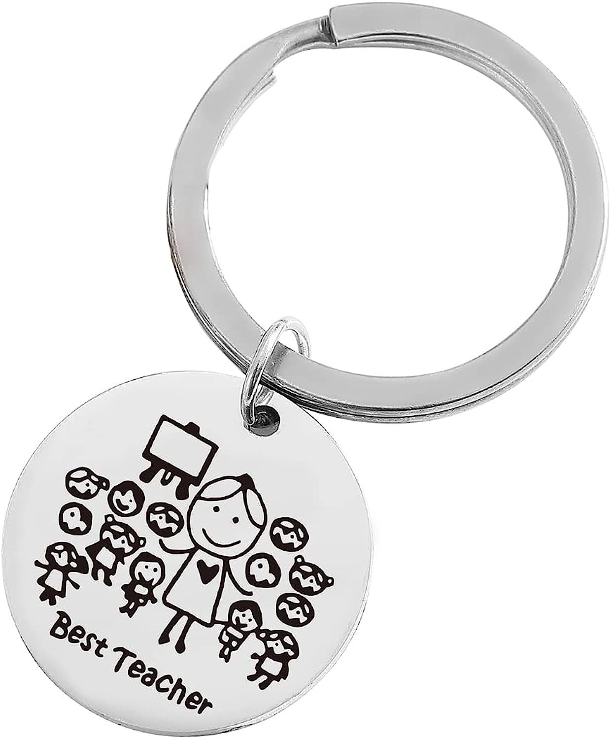 Stainless Steel Teacher Keychain Best Teacher Design 2.5cm