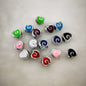 Heart Enamel CCB Plastic Acrylic Beads 12mm Colorful Mixed 50pcs 2