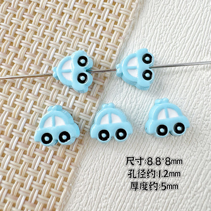 Car and Plane Metal Beads 8mm 16mm Baking Painted Alloy 20pcs 8