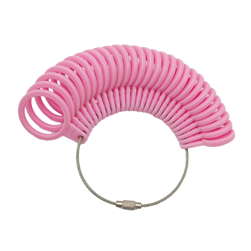 US Ring Sizer Measuring Tool Plastic Metal Fan Shaped 10cm 1pc 11
