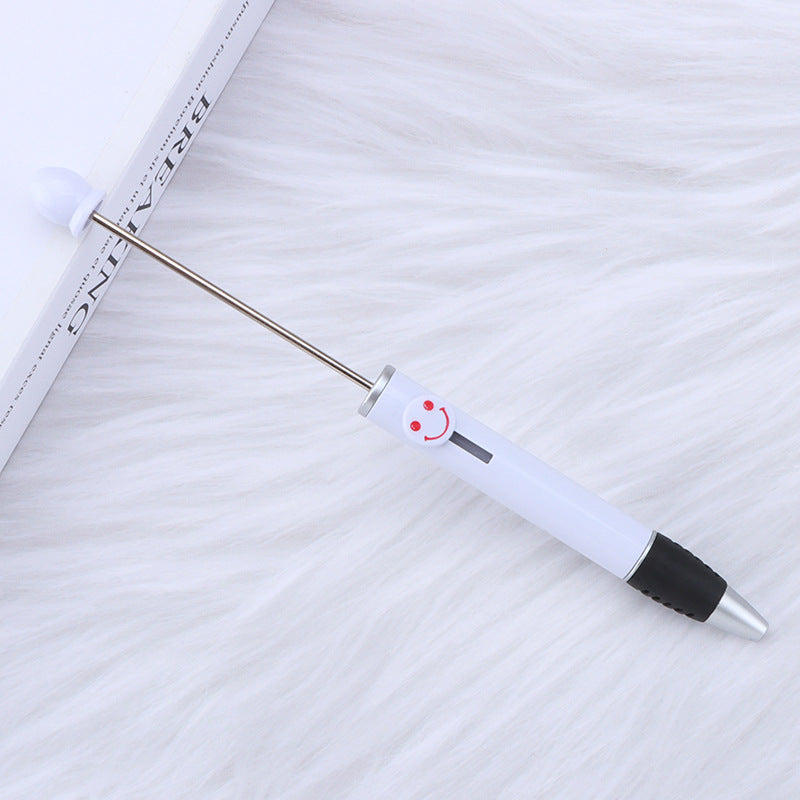 Beadable Pen Plastic Colorful Heart Top Black Ink 150mm 6