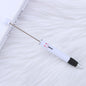 Beadable Pen Plastic Colorful Heart Top Black Ink 150mm 6