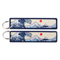 Double Sided Ukiyo Fabric Lanyard Keychain Japanese Motif 2pcs 5