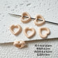 Heart Circle Floral Metal Beads Painted Solid Color Bulk 20pcs 24