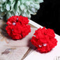 Matte Floral Bubblegum Beads 25mm Rose Cluster Polymer Clay 5pcs 14