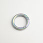 Alloy Iridescent Plating Spring Key Rings 20mm and 25mm 10pcs 23