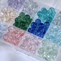 Transparent Glass Beads 10mm Soft Pastel Glossy Finish 100pcs 6