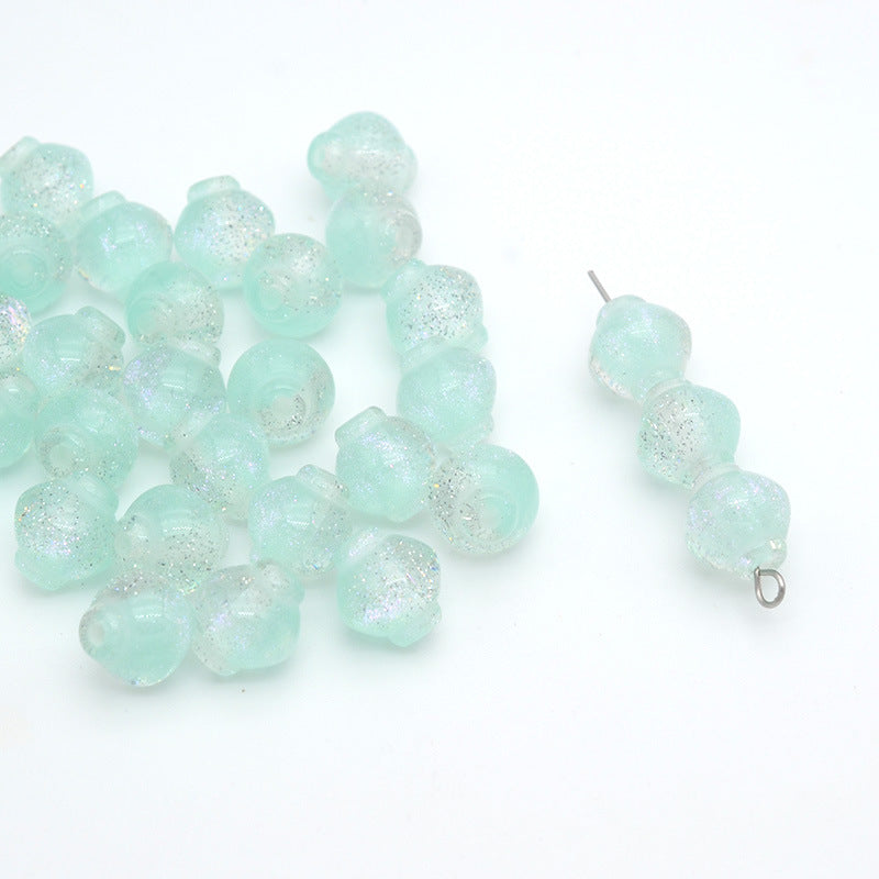 Glitter Powder Lantern Resin Beads 10mm Shimmering Colors 20pcs 9
