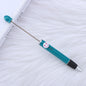 Beadable Pen Plastic Colorful Heart Top Black Ink 150mm 15