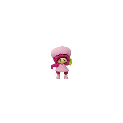 Silicone 3D Focal Beads Strawberry Girl Trophy Best Queen Wearing Crown 20pcs 8