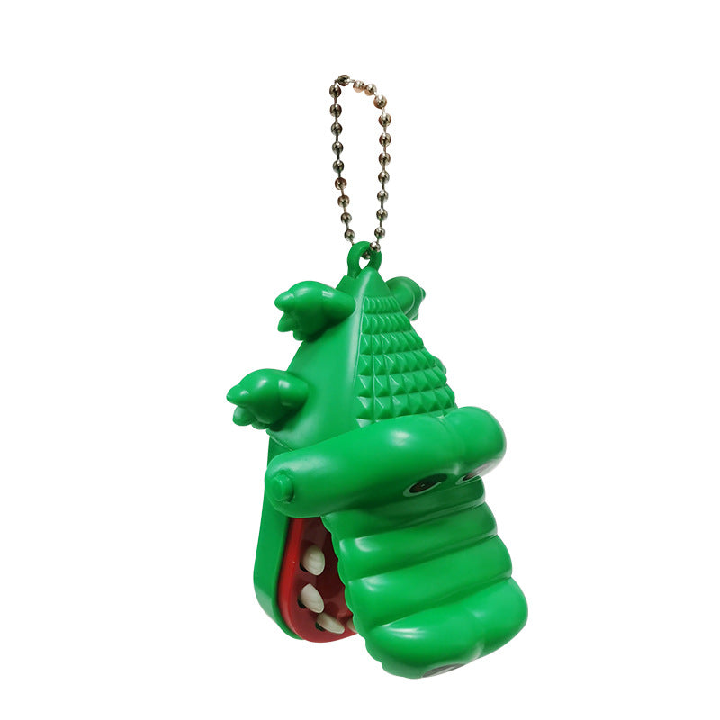 Mini Crocodile Toy Keychain Plastic Hinged Jaw Bright Colors 2