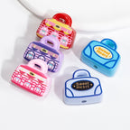 Painted Handbag Acrylic Beads 20/25mm Cartoon Pattern 10pcs 3
