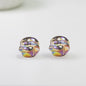 Transparent Twist Acrylic Beads 15mm 16mm Plated Assorted 20pcs 15