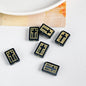Vintage Cross Lampwork Glass Beads 17mm Gilded Rectangular 50pcs 12