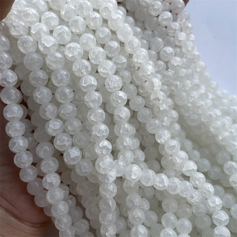 Crackle Round Glass Beads 8mm Dual Color Soft Pastel 200pcs 3