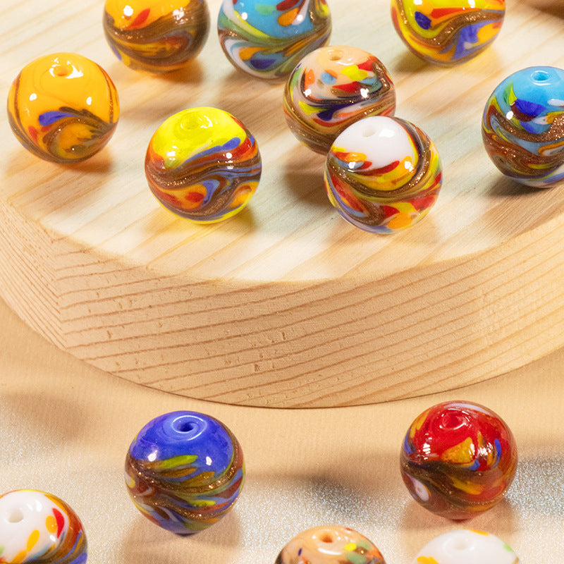 Antique Style Phoenix Tail Lampwork Glass Beads 12mm 14mm 1pc 2