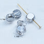 Electroplated Flat Cut Glass Beads 7.5mm 12mm Vibrant Colors 10pcs 9